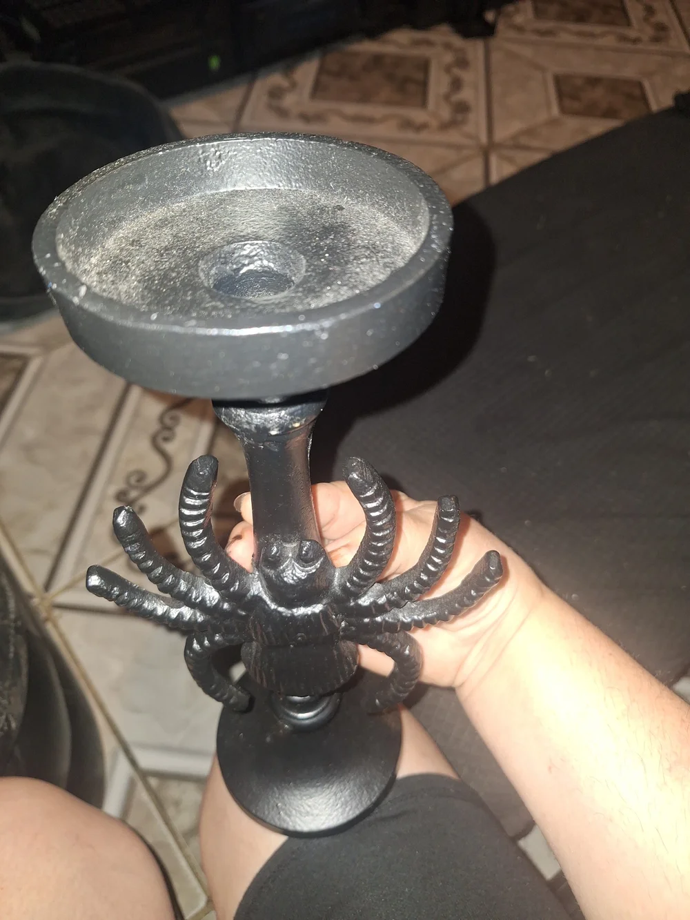 Black Spider Decorative Candle Holder - Home Accents